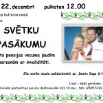 SVĒTKU PASĀKUMS PAGASTA PENSIJAS VECUMA ĻAUDĪM UN PERSONĀM AR INVALIDITĀTI
