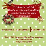 2. Adventa tirdziņš. Danču un rotaļu pēcpusdiena kopā ar folkloras kopu 