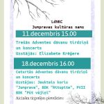 Adventes koncerti un Ziemassvētku dāvanu tirdziņi Jumpravas kultūras namā