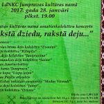 Jumpravas kultūras nama amatierkolektīvu koncerts „Rakstā dziedu, rakstā deju...”